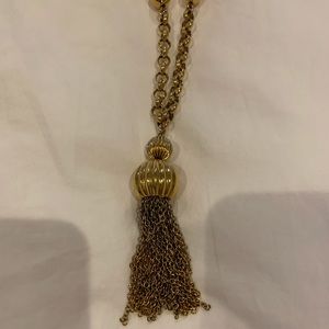Kate Spade gold tassel necklace